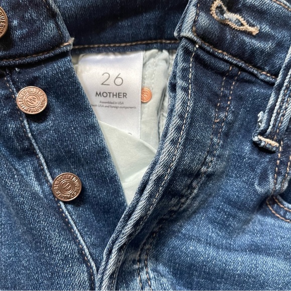 NWT MOTHER The Tomcat Roller Sneak High-Rise Wide-Leg Jeans 26 Petite - Picture 8 of 9